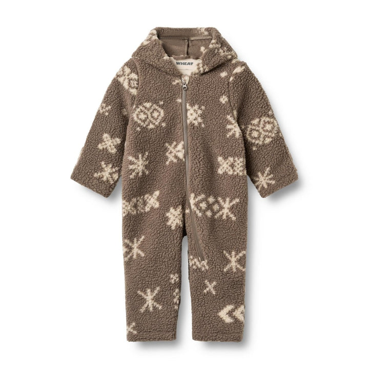 Wheat | Allo Fleecedress - Dry Wood Jacquard | Torgunns Barneklær AS