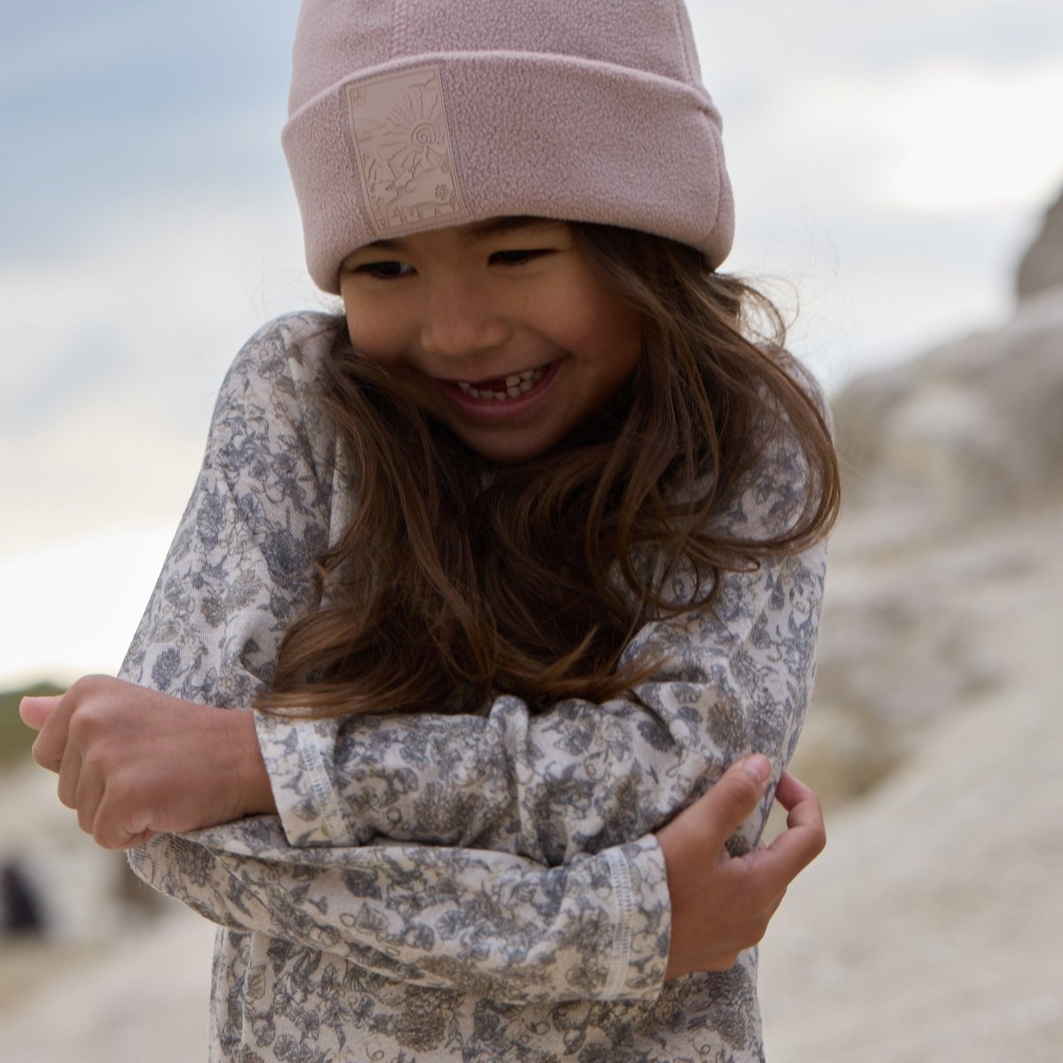 Wheat | Fleece Beanie Loloen - Dry Rose | Torgunns Barneklær AS
