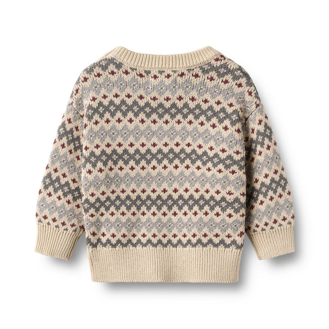 Wheat | Jacquard Pullover Harlow Baby Unisex - Flint | Torgunns Barneklær AS