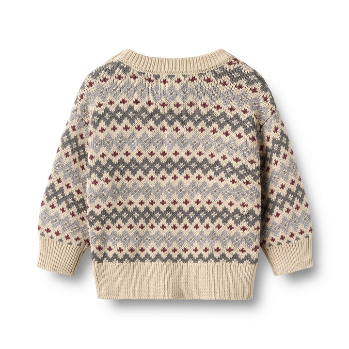 Wheat | Jacquard Pullover Harlow Baby Unisex - Flint | Torgunns Barneklær AS