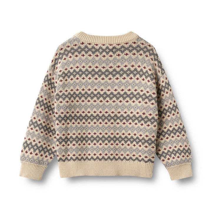 Wheat | Jacquard Pullover Harlow - Flint | Torgunns Barneklær AS