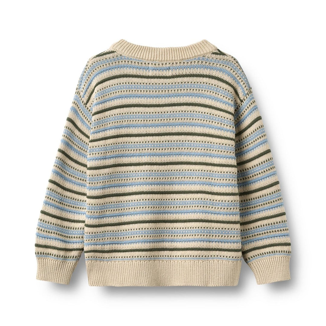 Wheat | Jacquard Pullover Harlow - Offwhite | Torgunns Barneklær AS