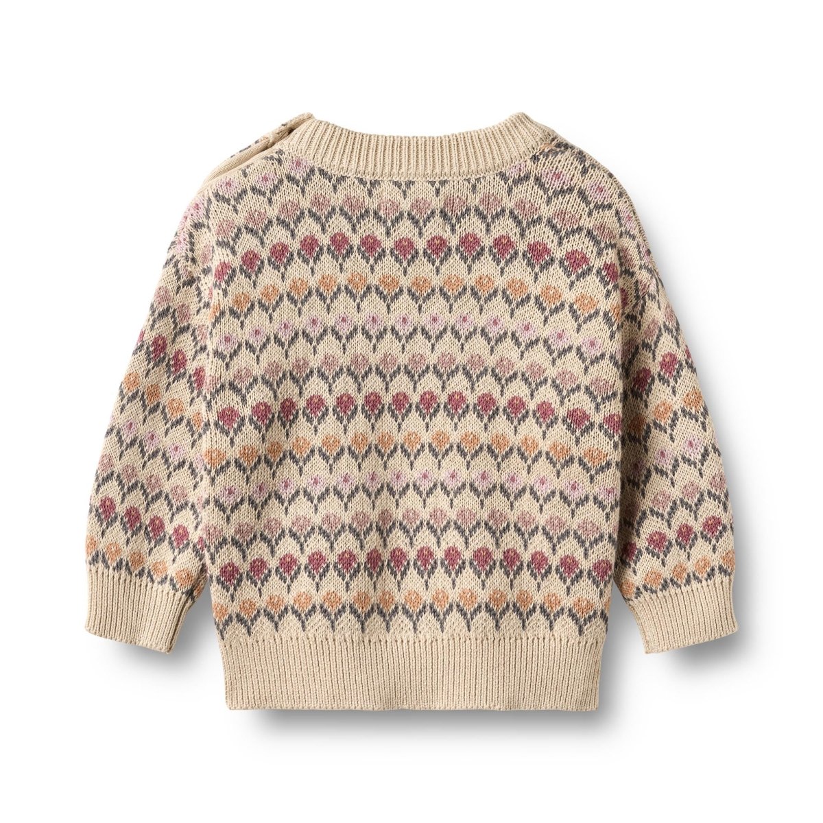 Wheat | Jacquard Pullover Harlow - Offwhite | Torgunns Barneklær AS