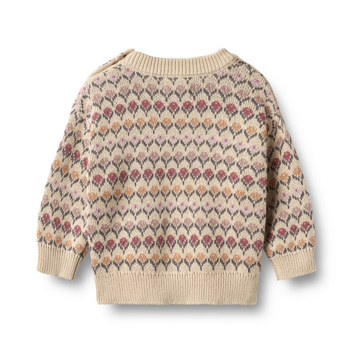 Wheat | Jacquard Pullover Harlow - Offwhite | Torgunns Barneklær AS