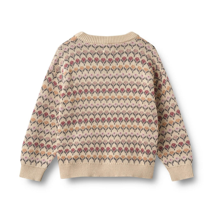 Wheat | Jacquard Pullover Harlow - Offwhite | Torgunns Barneklær AS