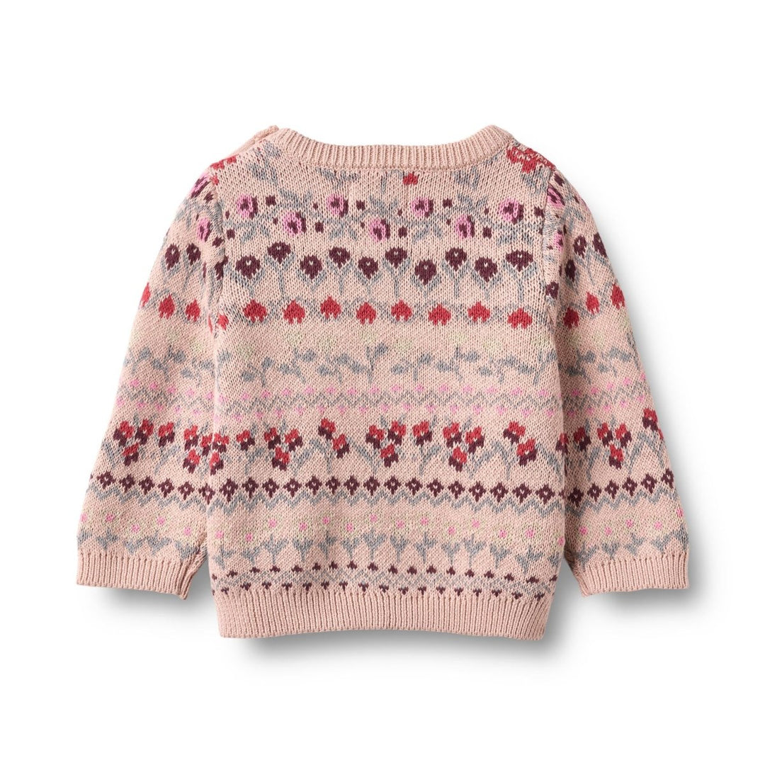 Wheat | Jacquard Pullover Mikmak – Dim Rose | Torgunns Barneklær AS