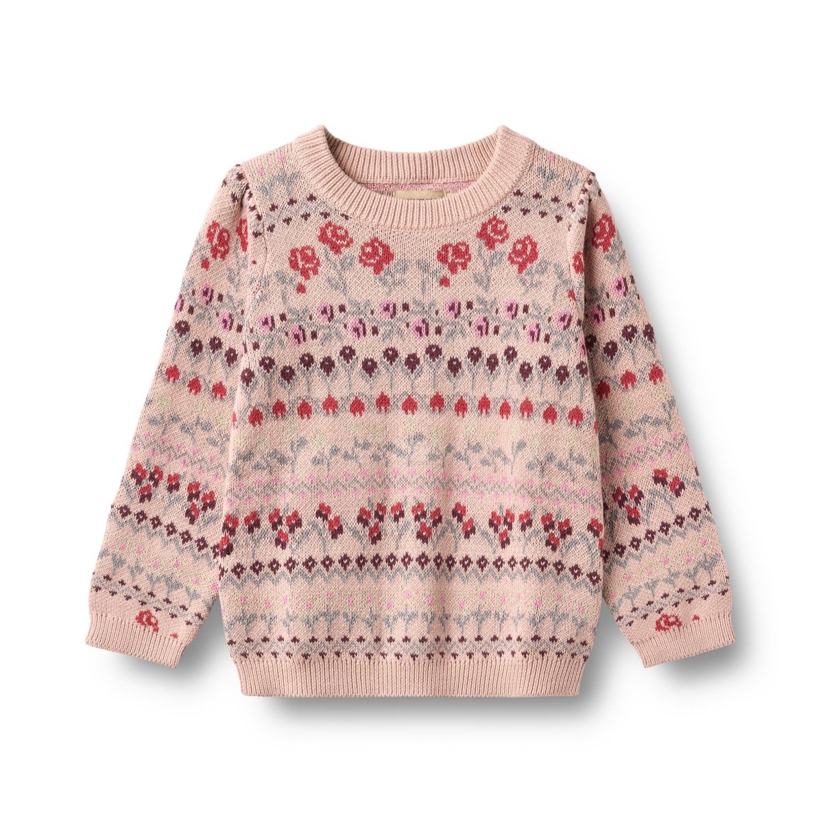Wheat | Jacquard Pullover Mikmak - Dim Rose | Torgunns Barneklær AS