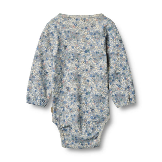 Wheat Main Body LS Elmine - Blue summer flowers | Torgunns Barneklær AS