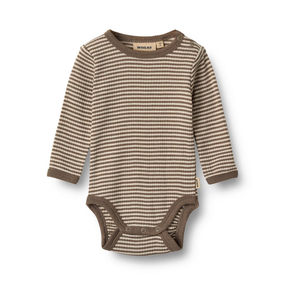 Wheat | Ull Body Lucca - Wood Stripe | Torgunns Barneklær AS
