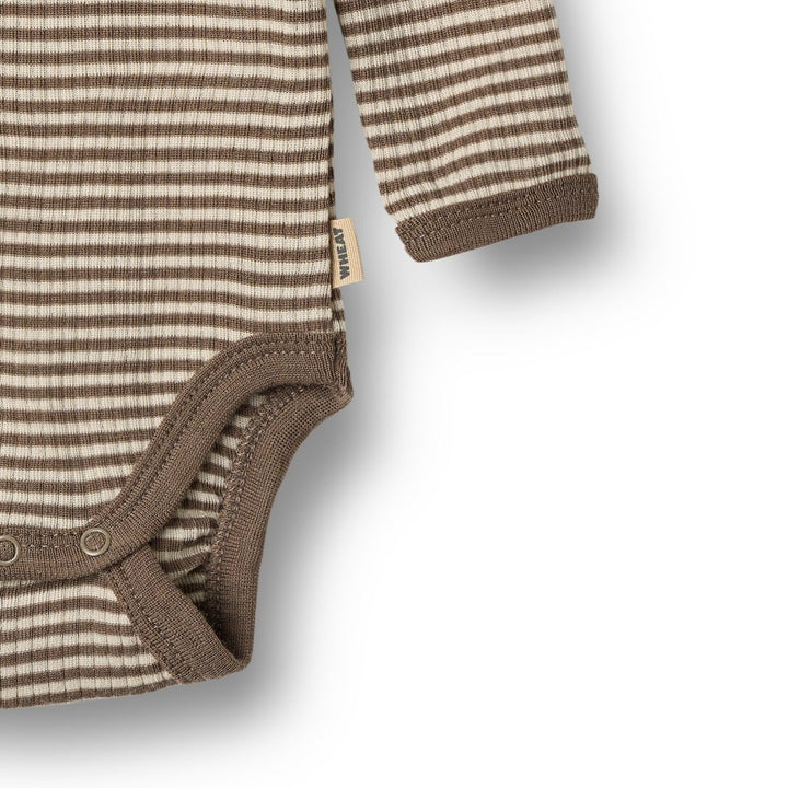 Wheat | Ull Body Lucca - Wood Stripe | Torgunns Barneklær AS