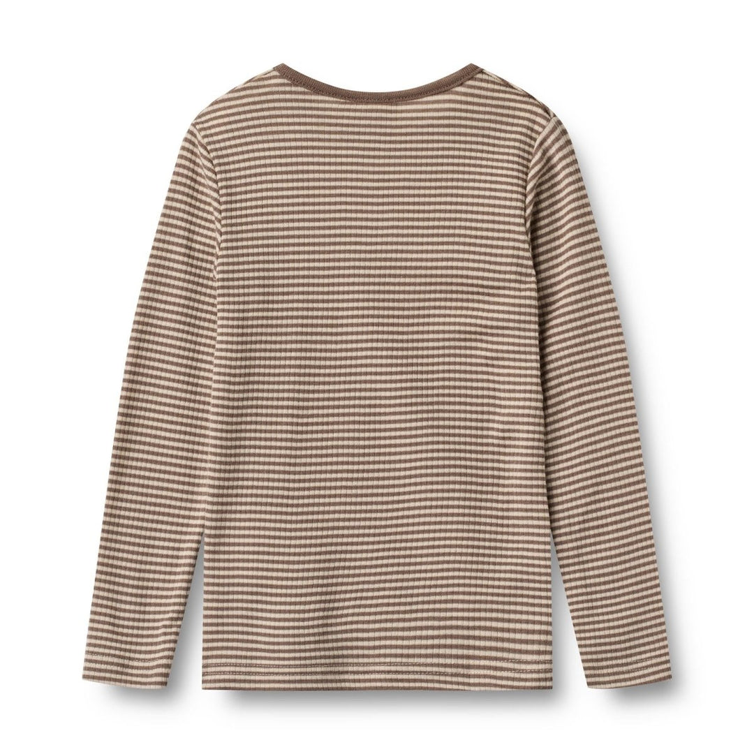 Wheat | Ull Genser Alfie - Wood Stripe | Torgunns Barneklær AS