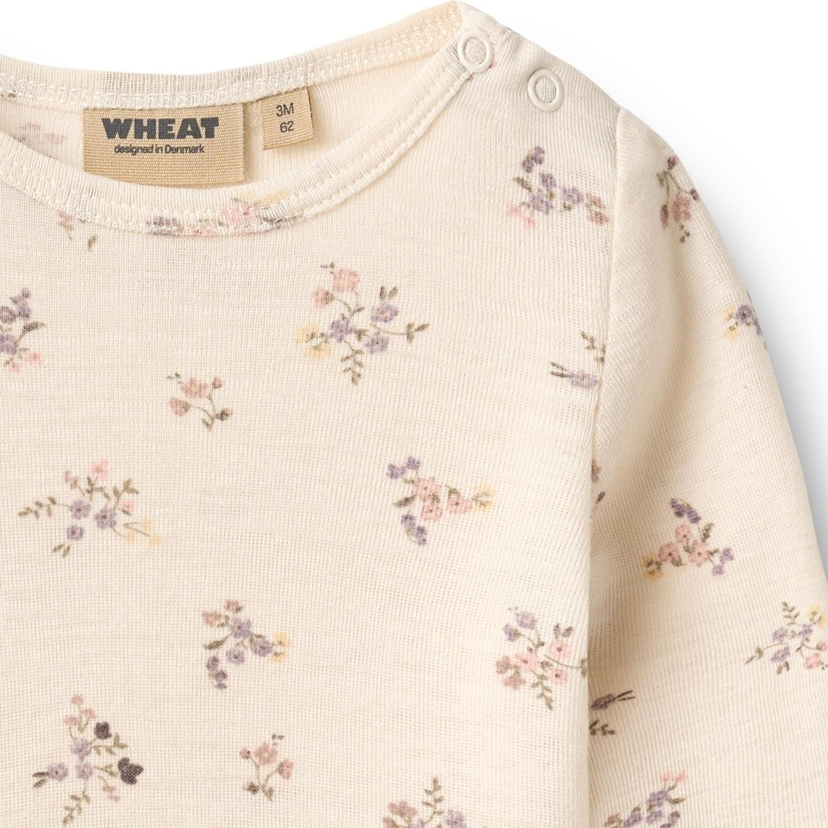 Wheat | Ull Jumpsuit Haven - Eggshell Flowers | Torgunns Barneklær AS