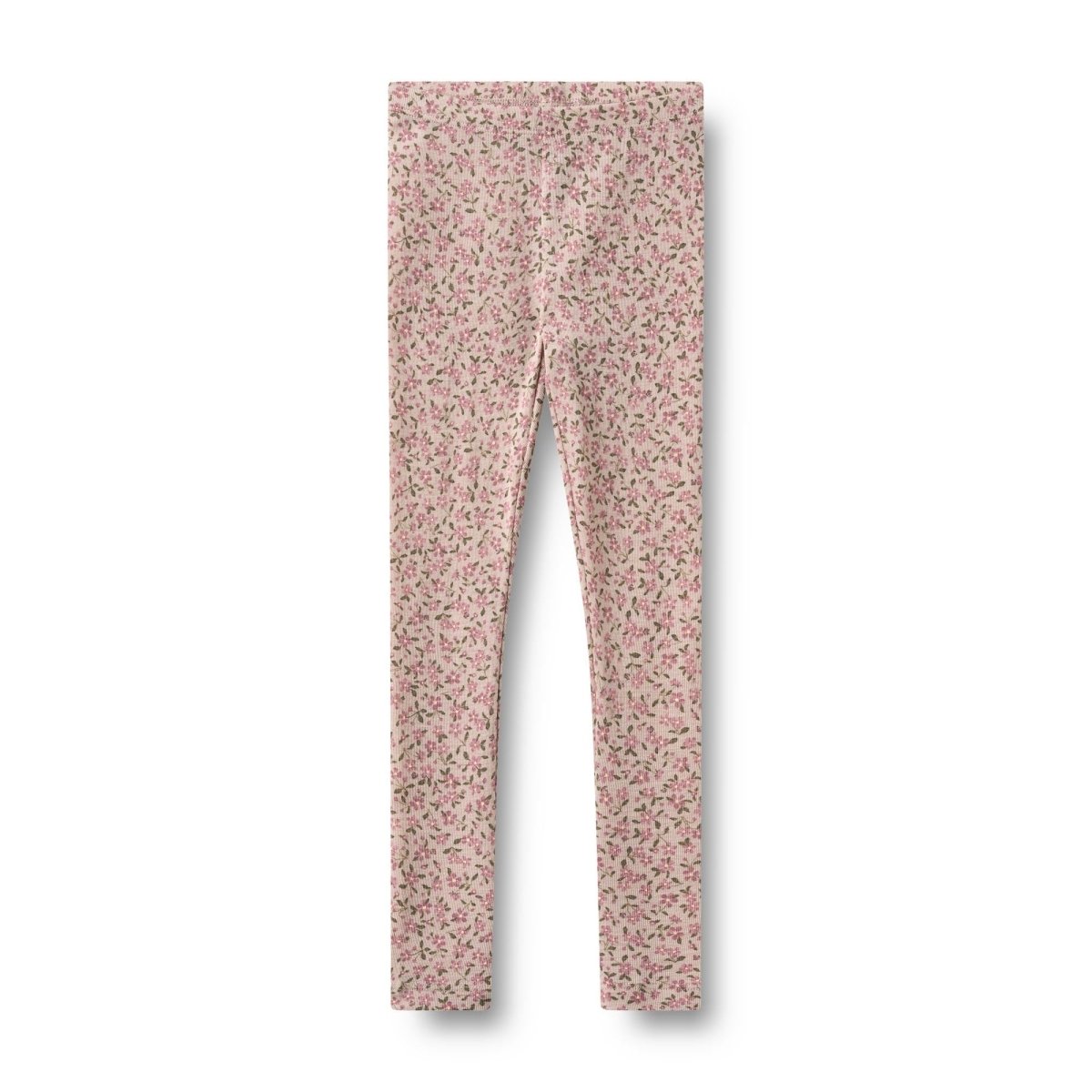 Wheat | Ull Leggings Agi - Pale Lilac Flowers | Torgunns Barneklær AS