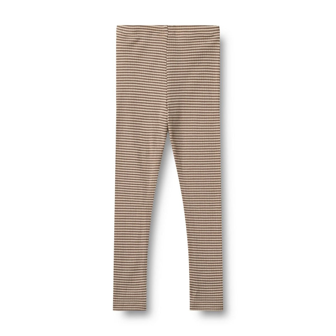 Wheat | Ull Leggings Agi - Wood Stripe | Torgunns Barneklær AS
