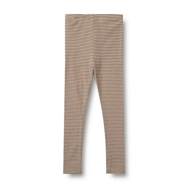 Wheat | Ull Leggings Agi - Wood Stripe | Torgunns Barneklær AS