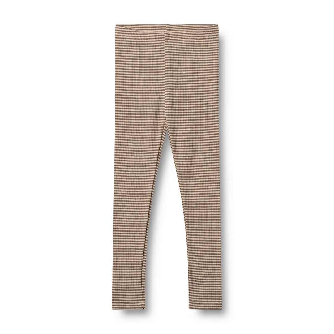 Wheat | Ull Leggings Agi - Wood Stripe | Torgunns Barneklær AS