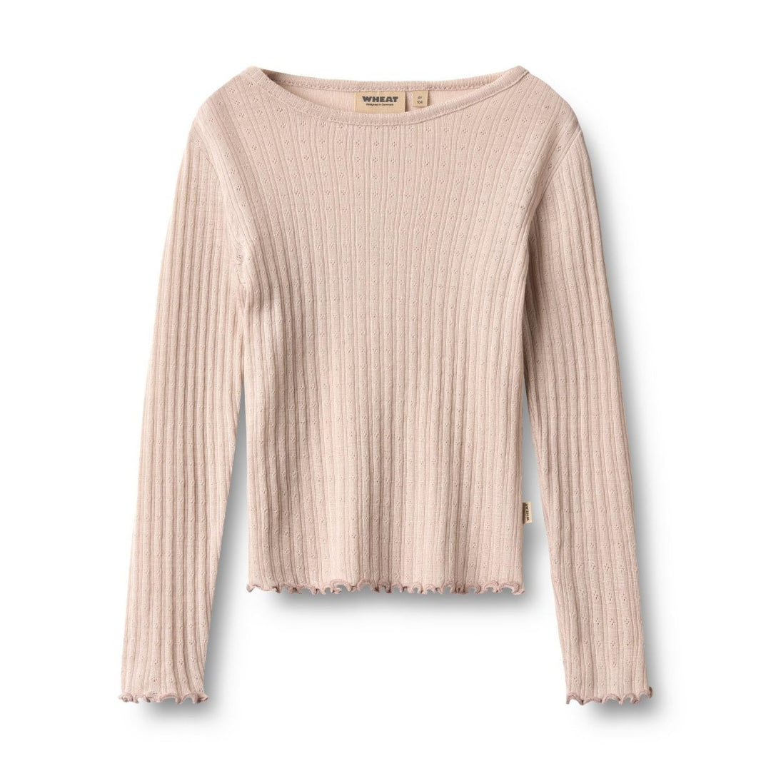 Wheat | Ull/Silke Genser Alli - Pale lilac | Torgunns Barneklær AS