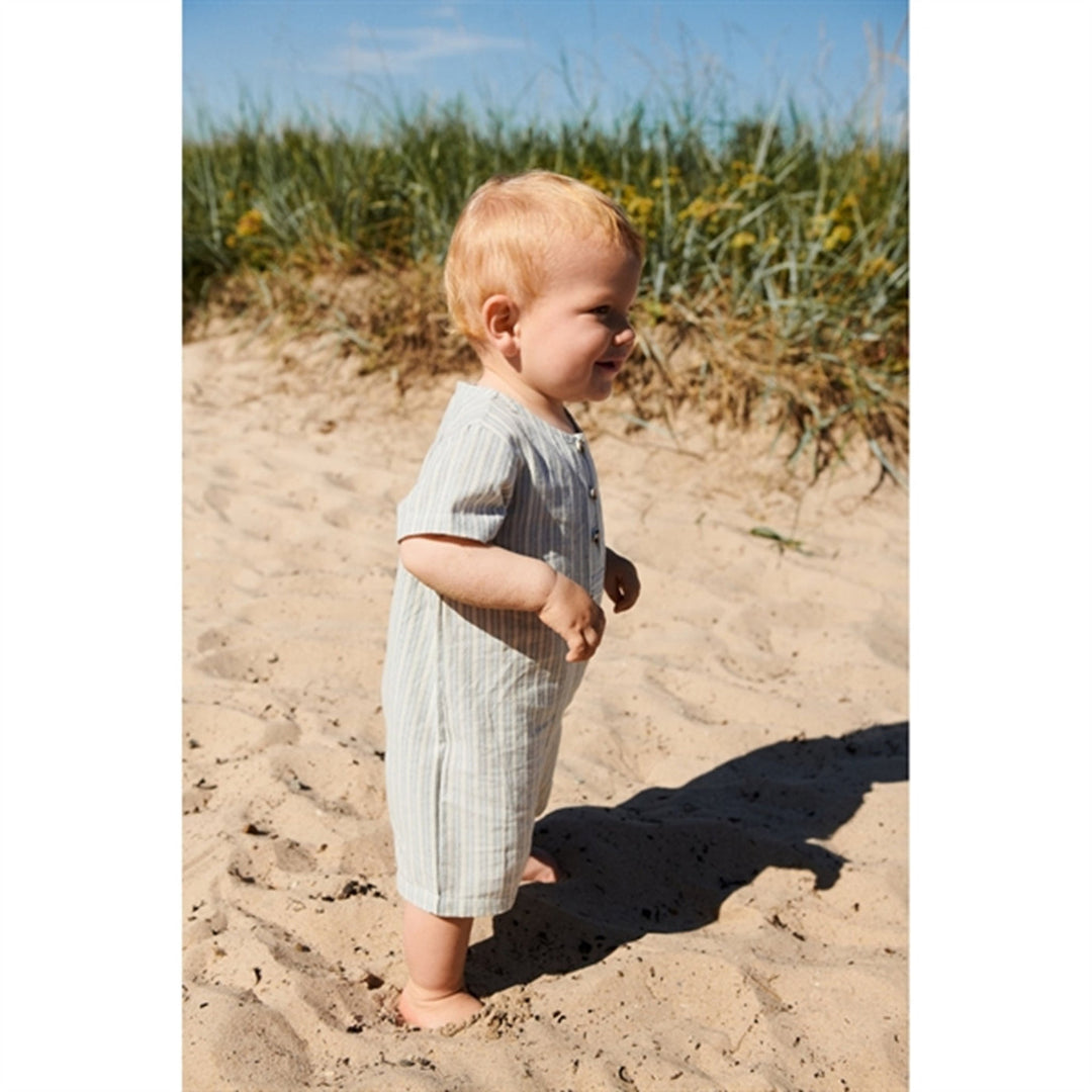 Wheat Playsuit Niller - Aqua Blue - Torgunns Barneklær AS