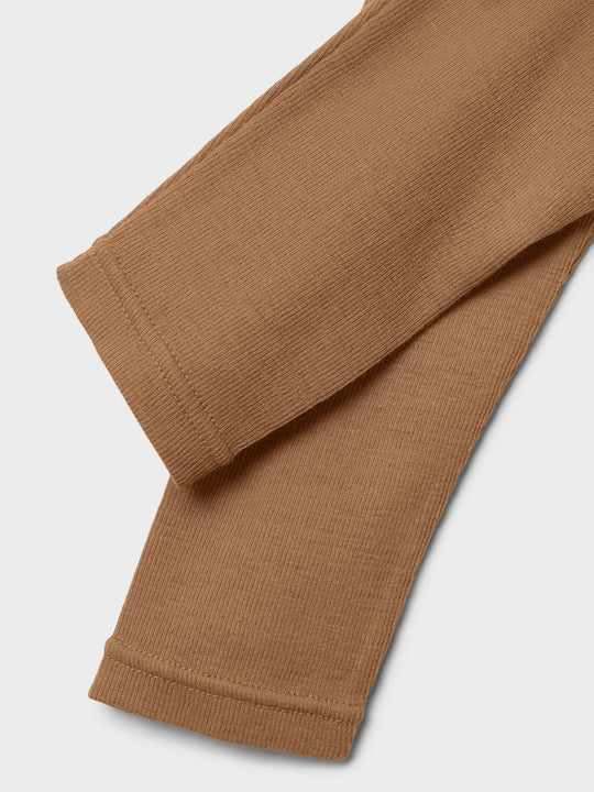 Lil' Atelier Mini NOEL NEB WOOL SLIM LEGGING - Tigers Eye - Torgunns Barneklær AS