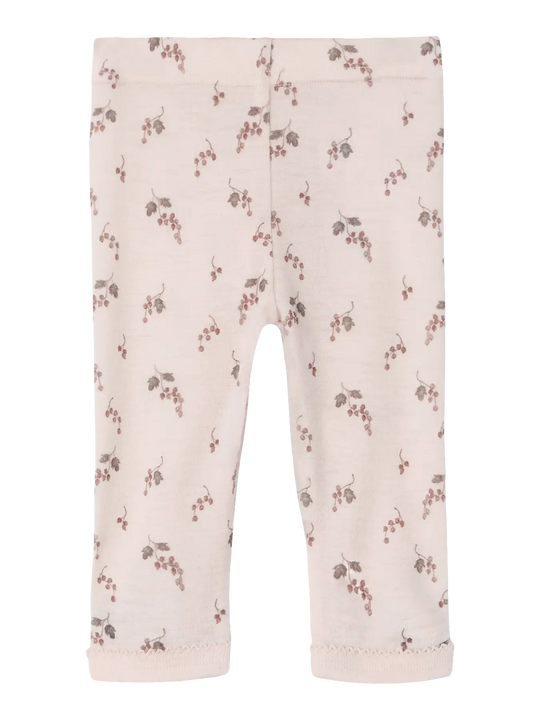 Lil' Atelier Baby WOOL NOEL NIA SLIM LEGGING NOOS - Morganite | BERRY - Torgunns Barneklær AS