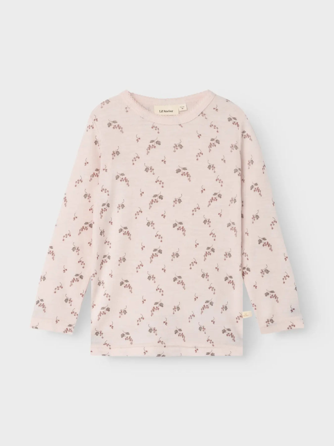 Lil' Atelier Mini NOEL NIA WOOL LS SLIM TOP - Morganite | BERRY - Torgunns Barneklær AS
