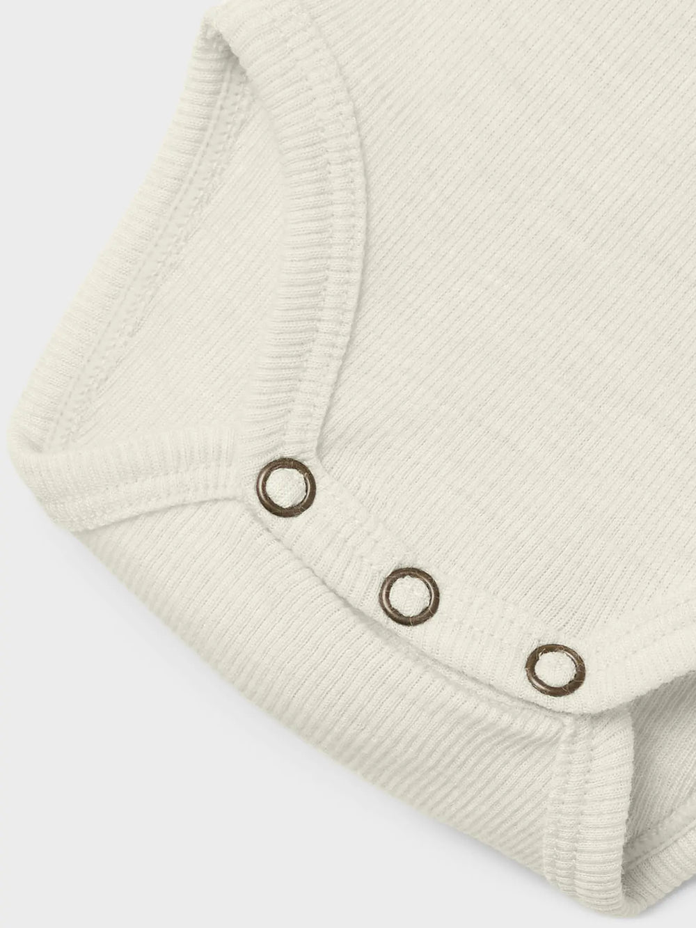 Lil' Atelier Baby WOOL NALU RIB LS SLIM BODY - Turtledove Melange - Torgunns Barneklær AS