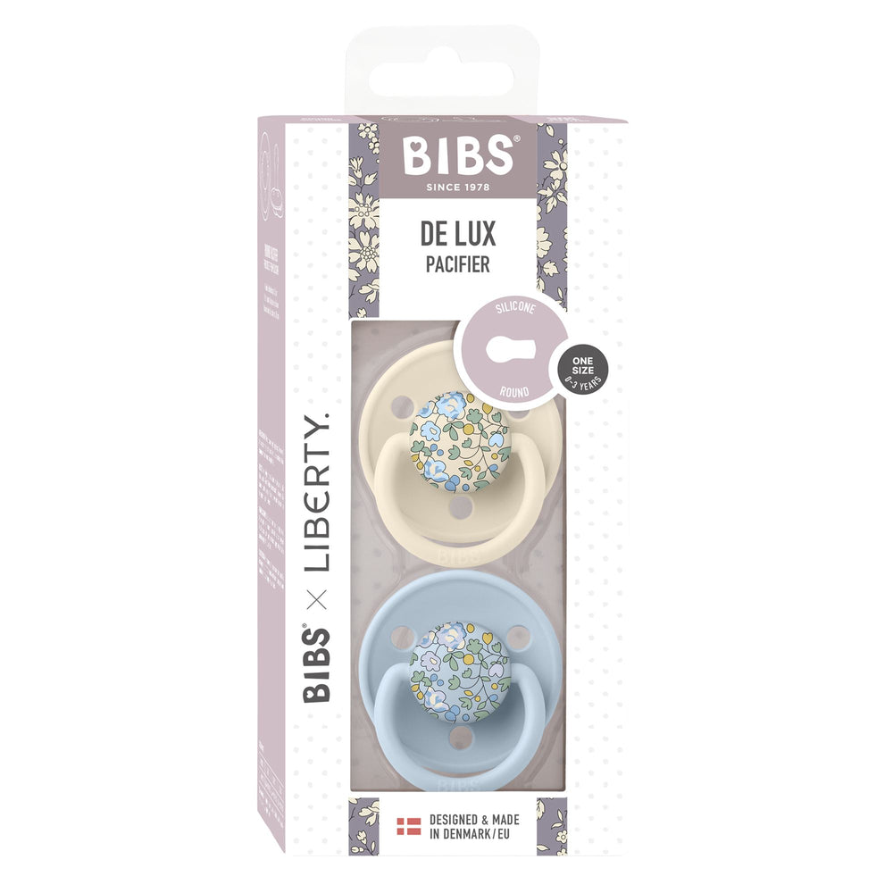 BIBS x Liberty De Lux | Eloise Baby Blue Mix Smokker BIBS 