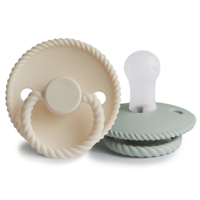 FRIGG | Rope Silicone 2pk - Cream/Sage | Torgunns Barneklær AS