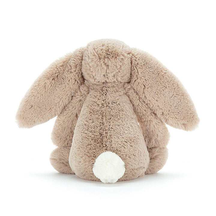 Myk beige kanin plys med hvit hale, perfekt som barneklær eller babyutstyr for 0-8 år