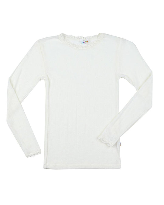 JOHA Ull/Silke | Undertrøye m/Blonde - Offwhite | Torgunns Barneklær AS