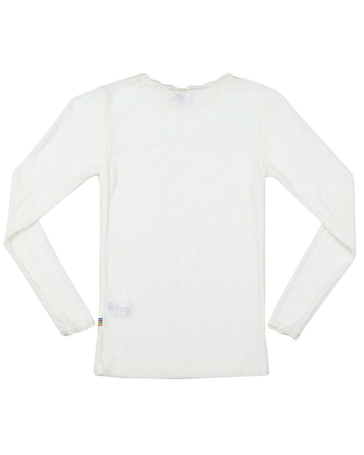 JOHA Ull/Silke | Undertrøye m/Blonde - Offwhite | Torgunns Barneklær AS