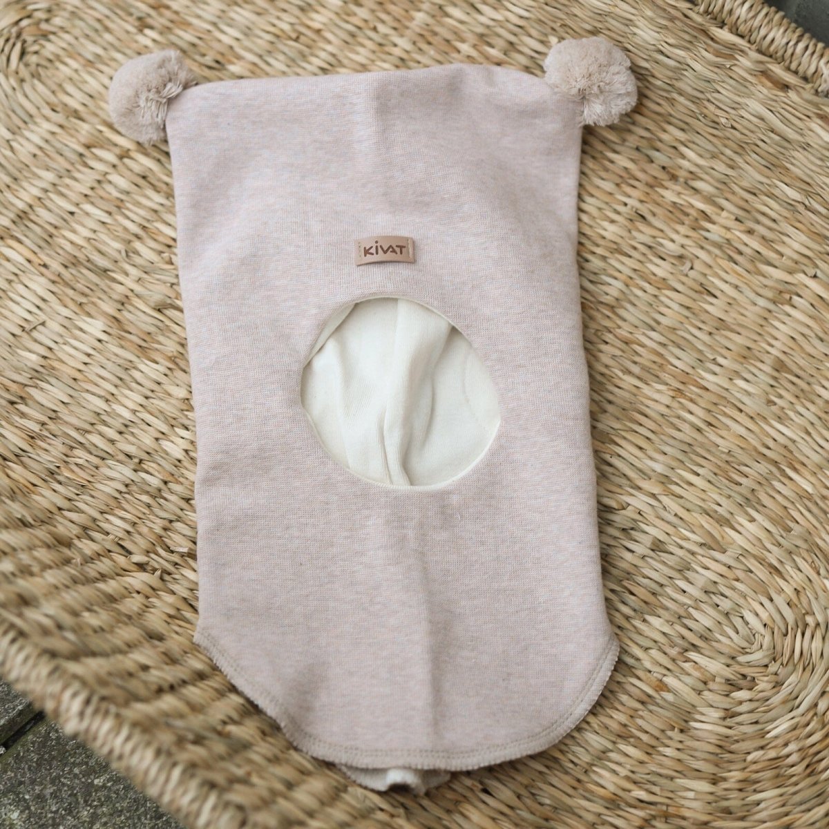 Kivat | Bomull Halslue m/Vindstopp - Melert Beige | Torgunns Barneklær AS