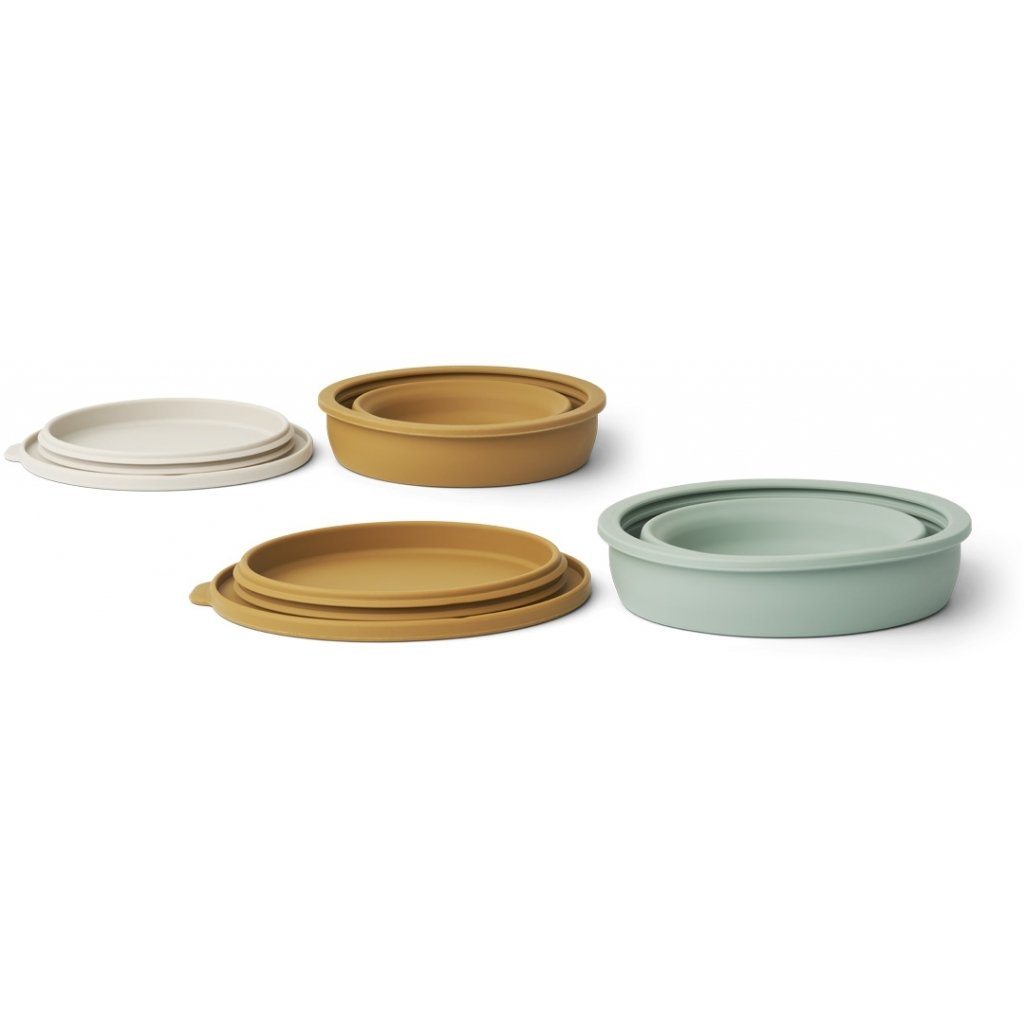 Liewood DALE foldable bowl set - Golden Caramel Multi Mix Servise Liewood 