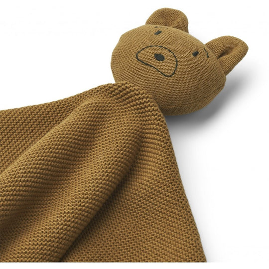 Liewood MILO Knit Cuddle Cloth - Mr Bear golden Caramel Kluter Liewood 