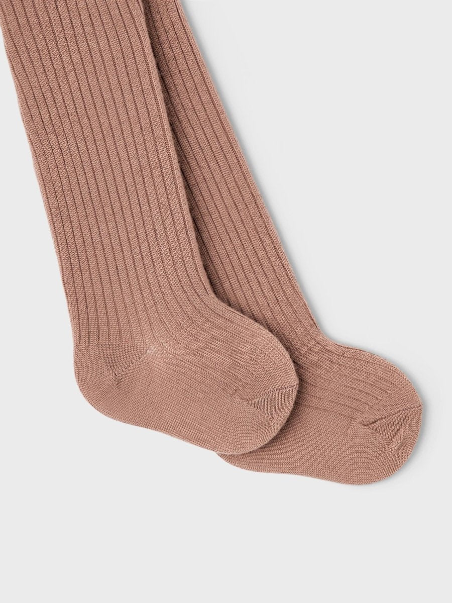 Lil' Atelier BABY RAKEL STRØMPEBUKSE ULL - Burlwood | Torgunns Barneklær AS