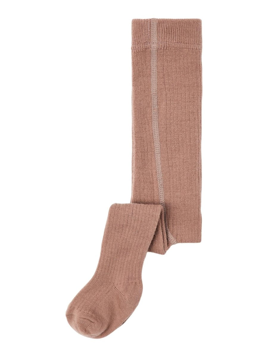 Lil' Atelier BABY RAKEL STRØMPEBUKSE ULL - Burlwood | Torgunns Barneklær AS