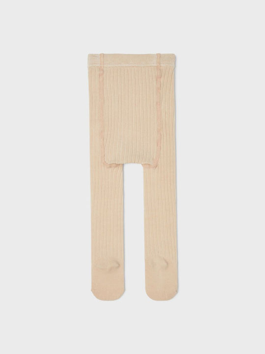 Lil' Atelier MINI ILSA RIB PANTYHOSE - Humus | Torgunns Barneklær AS
