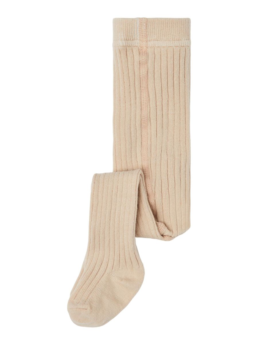 Lil' Atelier MINI ILSA RIB PANTYHOSE - Humus | Torgunns Barneklær AS