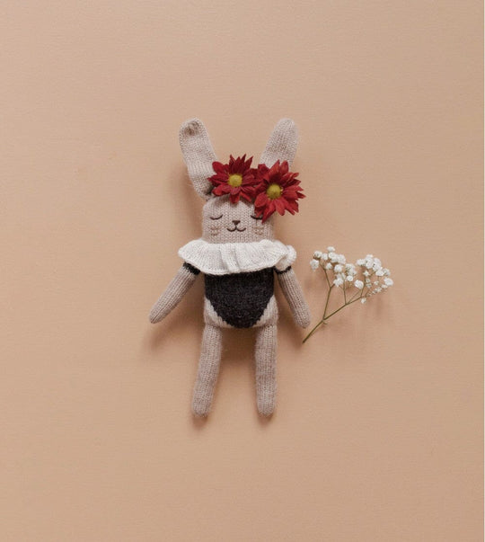 Main Sauvage Bunny Knit Toy - Black Bodysuit | Torgunns Barneklær AS