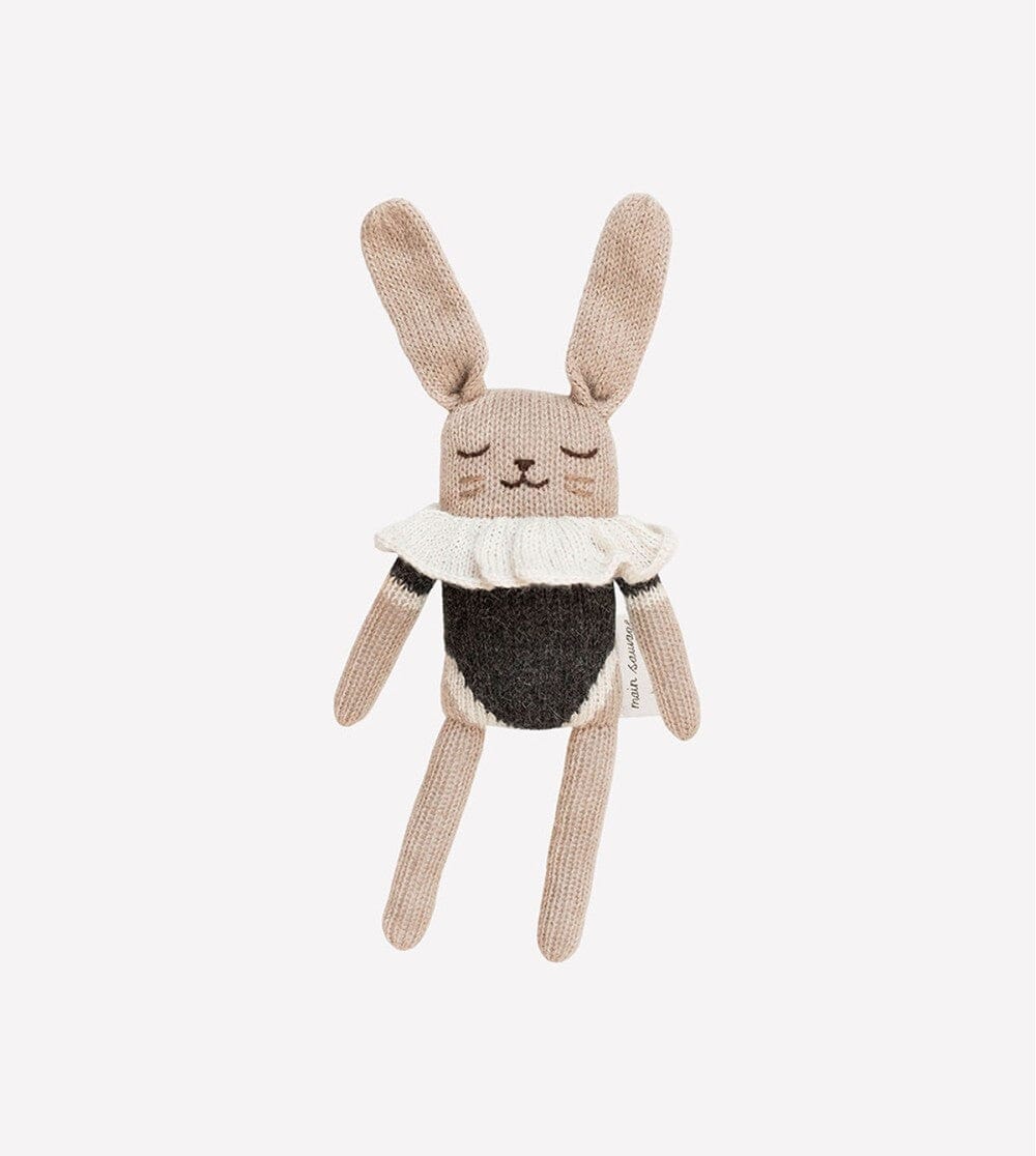 Main Sauvage Bunny Knit Toy - Black Bodysuit | Torgunns Barneklær AS