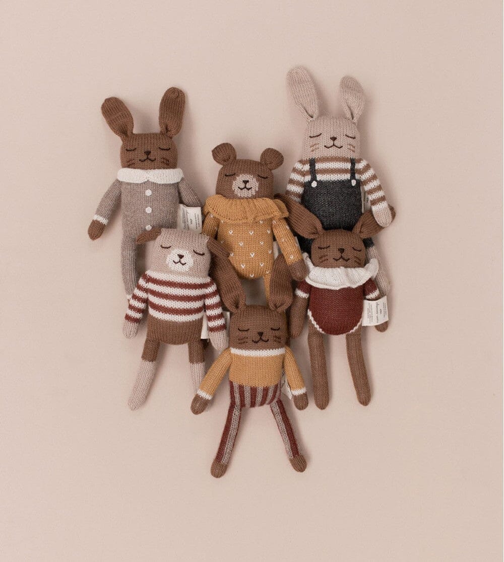 Main Sauvage Bunny Knit Toy - Sienna Striped Pants | Torgunns Barneklær AS