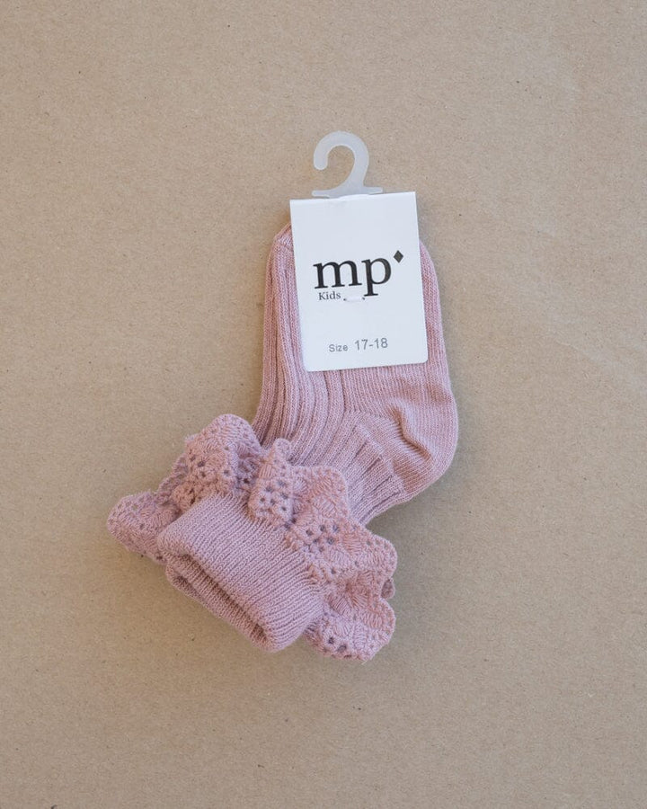 mp Denmark | Bomull | Lisa Blondesokk - Woodrose | Torgunns Barneklær AS