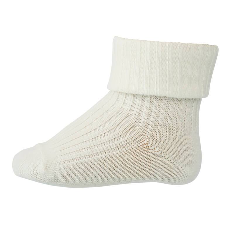 mp Denmark Bomull | Ribb Sokk - Offwhite | Torgunns Barneklær AS