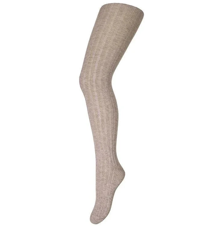 Beige strikkede strømper for barn, myke og varme, ideelle til vinter og daglig bruk