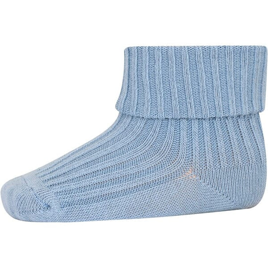 mp Denmark Cotton Rib Socks - Dusty Blue Strømpebukser & Sokker mp Denmark 