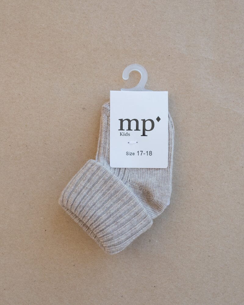 mp Denmark Cotton Rib Socks - Light Brown Melange Strømpebukser & Sokker mp Denmark 