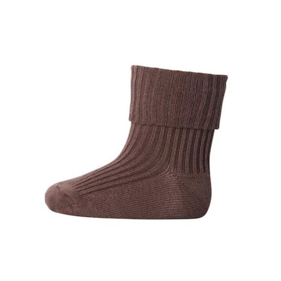 mp Denmark | Ull | Ribb Baby Sokk - Brown Sienna | Torgunns Barneklær AS