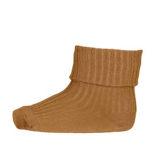 mp Denmark Wool Rib Baby Socks - Wood Thrush Strømpebukser mp Denmark 