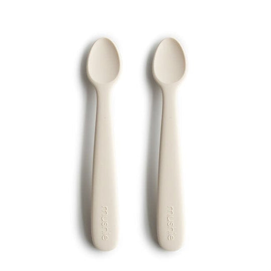 mushie | Silicone Feeding Spoons 2pk - Ivory Spise & drikke mushie 