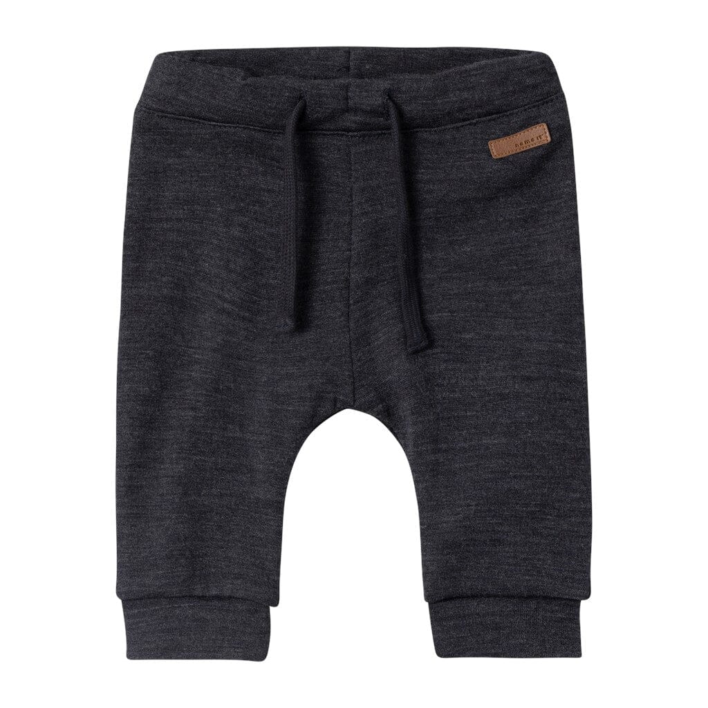 name it baby WESSO WOOL SWEAT PANT - Blue Graphite Ulltøy name it 